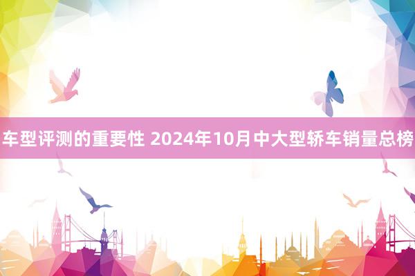 车型评测的重要性 2024年10月中大型轿车销量总榜