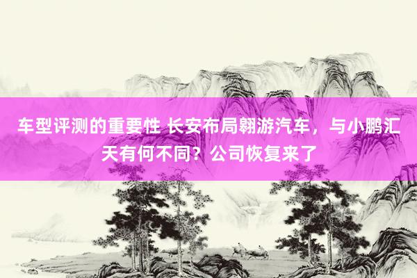 车型评测的重要性 长安布局翱游汽车，与小鹏汇天有何不同？公司恢复来了