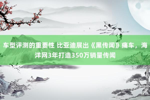 车型评测的重要性 比亚迪展出《黑传闻》痛车，海洋网3年打造350万销量传闻